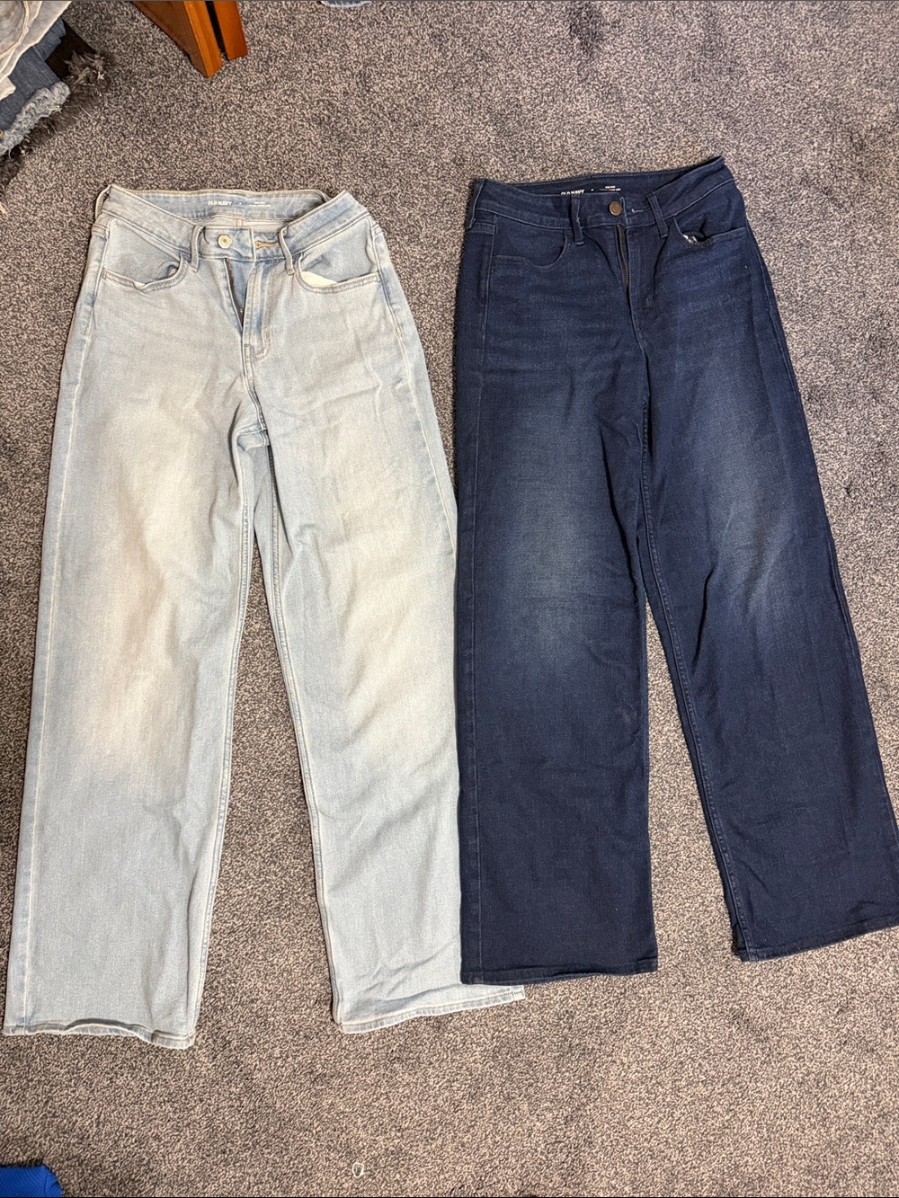 2 Pack Women's Straight-Leg Jeans - Light Blue and Dark Blue